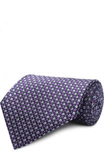 Шелковый галстук с узором Ermenegildo Zegna