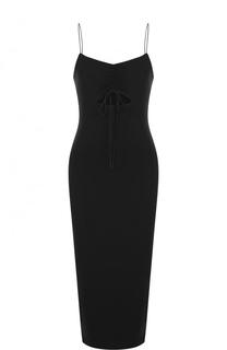 Однотонное платье-футляр с драпировкой T by Alexander Wang