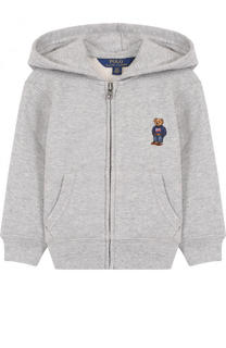 Хлопковый кардиган на молнии с капюшоном Polo Ralph Lauren