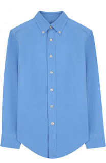 Хлопковая рубашка с воротником button down Polo Ralph Lauren