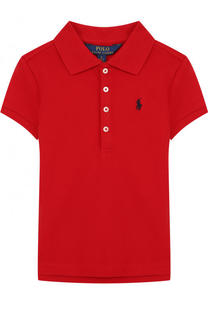 Хлопковое поло с логотипом бренда Polo Ralph Lauren