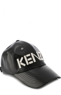 Кожаная бейсболка с логотипом бренда Kenzo
