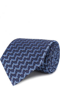 Галстук из смеси шелка и хлопка Lanvin