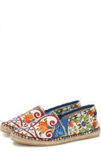 Текстильные эспадрильи с принтом Dolce &amp; Gabbana