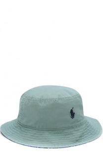 Хлопковая панама с логотипом бренда Polo Ralph Lauren
