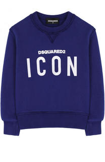 Хлопковый свитшот с принтом Dsquared2