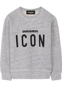 Хлопковый свитшот с принтом Dsquared2