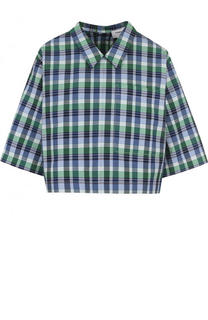 Блуза свободного кроя из смеси хлопка и шелка Thom Browne