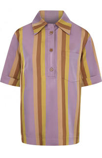 Блуза в полоску с коротким рукавом Dries Van Noten