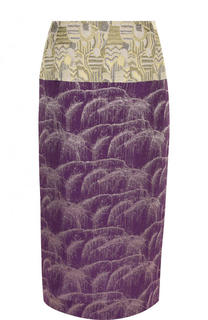 Шелковая юбка-карандаш с разрезом Dries Van Noten