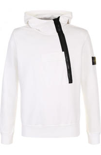 Хлопковое худи с воротником на молнии Stone Island