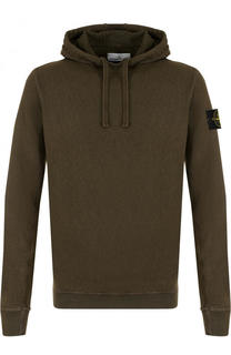 Однотонное хлопковое худи Stone Island