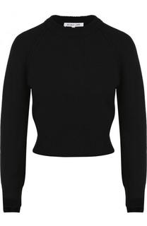 Однотонный кашемировый пуловер с круглым вырезом Helmut Lang