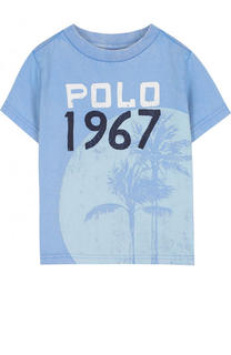 Хлопковая футболка с принтом Polo Ralph Lauren