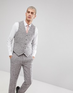 Розовый приталенный жилет с добавлением шерсти ASOS - Розовый