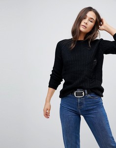 Теплый трикотажный джемпер QED London - Черный