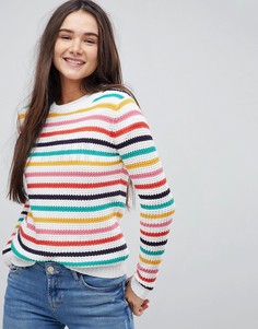 Джемпер в яркую полоску Brave Soul - Кремовый