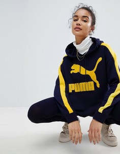 Худи синего цвета с логотипом Puma Classics T7 - Синий