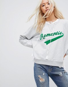 Свитшот с принтом Romantic Maison Scotch - Серый