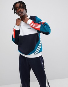 Синий свитшот в стиле ретро adidas Originals Nova CE4851 - Синий