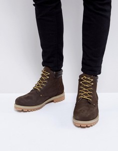Ботинки из нубука с теплой подкладкой Jack &amp; Jones - Коричневый