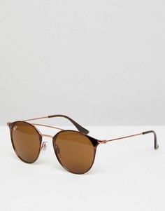 Круглые солнцезащитные очки Ray-Ban 0RB3546 - 49 мм - Коричневый
