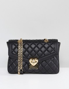 Стеганая сумка на плечо Love Moschino - Черный