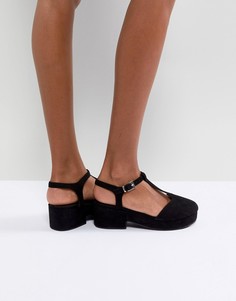 Туфли с Т-образными ремешками ASOS TOPAL - Черный