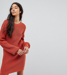 Вязаное платье мини с V-образным вырезом сзади ASOS TALL - Красный