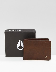 Складывающийся вдвое кожаный бумажник Nixon Arc SE - Коричневый