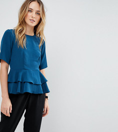 Топ с двойной баской ASOS TALL - Зеленый
