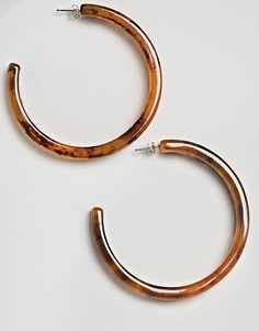 Черепаховые серьги-кольца ограниченной серии - Коричневый Asos