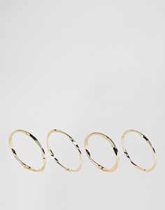4 кольца ограниченной серии - Золотой Asos