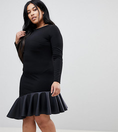 Платье мини из полиуретана ASOS CURVE - Черный