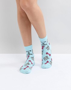 Носки с надписью Gym and Tonic ASOS - Зеленый