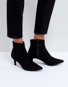 Ботильоны с острым носком и каблуком-рюмочкой New Look - Черный
