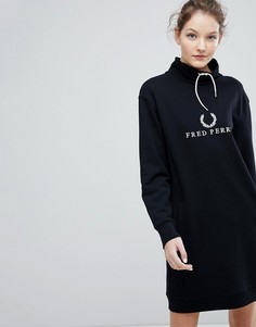 Платье с капюшоном и логотипом Fred Perry - Черный