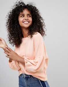 Свитшот с дутыми рукавами Monki - Оранжевый