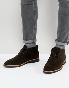 Темно-коричневые дезерты из искусственной замши New Look - Коричневый
