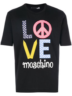 футболка с принтом логотипа Love Moschino