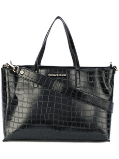 сумка-тоут с эффектом крокодиловой кожи Versace Jeans