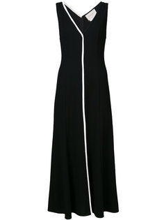 платье с V-образным вырезом и разрезом  Carolina Herrera