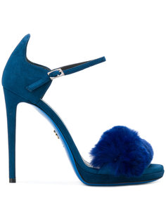 fur trim stiletto sandals Loriblu