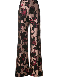 flared patterned trousers Christian Siriano