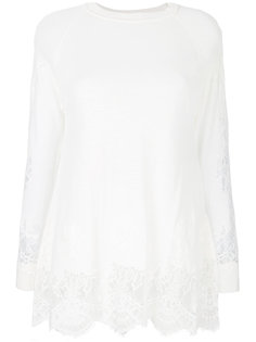 свитер с отворотной горловиной  и вышивкой Ermanno Scervino