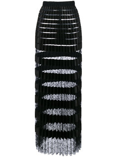 прозрачная плиссированная юбка с эффектом металлик Ermanno Scervino
