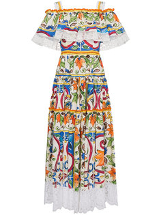 платье с принтом Majolica Dolce &amp; Gabbana