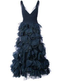 платье с оборчатой юбкой Marchesa Notte