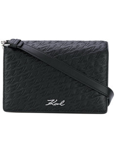 сумка на плечо с тисненым логотипом Karl Lagerfeld