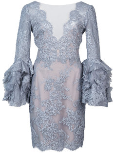 облегающее кружевное платье Marchesa
